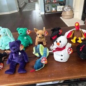 Ty Beanie Babies Stuffed Animals Lot of 10